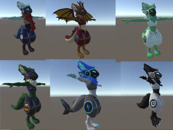 Design and texture your nkd protogen avatar for vrchat by Judgeart ...