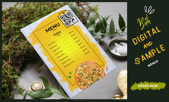 Create a digital qr code menu design for your restaurant food business ...