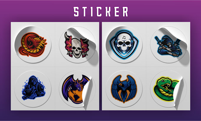 make sticker designs logo illustrations for your merchandise