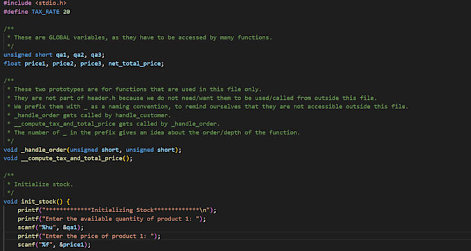 Write codes in c language by Reyaacyo | Fiverr