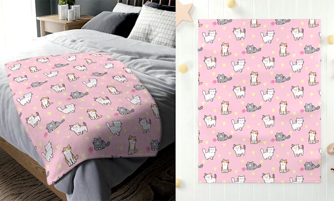 create cute seamless custom vector pattern
