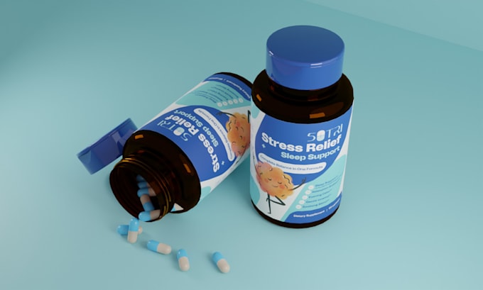 create supplement label design and product label design