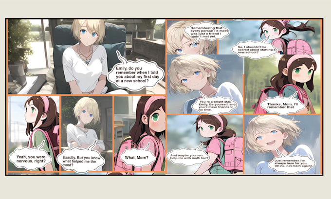draw cute comic strip in your face cartoon style
