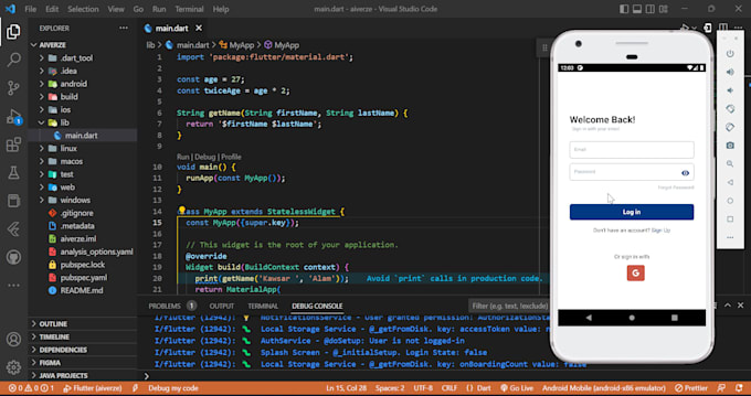 develop your android and ios app using flutter