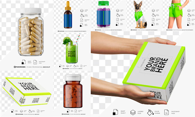 design a realistic 3d product and packaging mockup