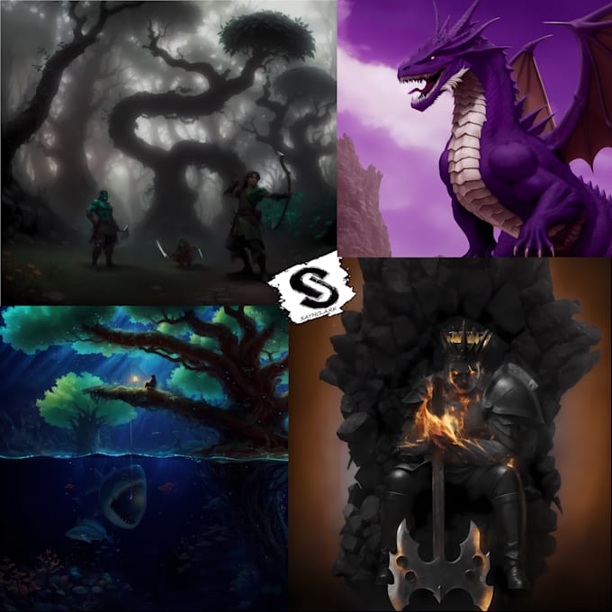 create digital ai portraits for characters, symbols, and landscapes