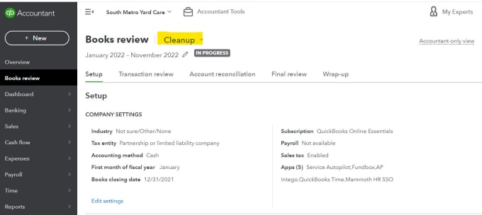 do quickbooks online clean up and catch up, reconciliation