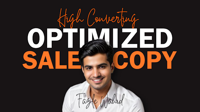 write high converting optimized sales copy, sales page copywriting