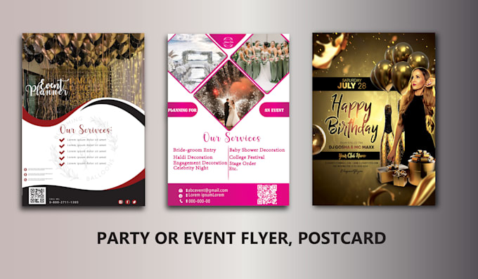 design professional party and brochures for any event flyer