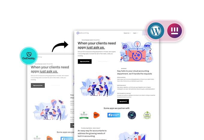 do expert godaddy to wordpress migration