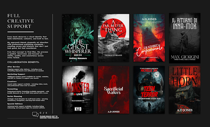 craft premium horror, thriller, and mystery book covers