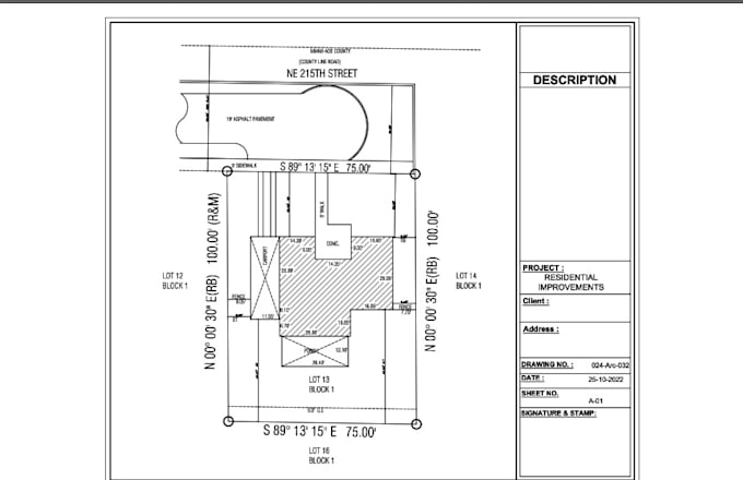 draw site plan and landscape design plan blueprint for permit very fast