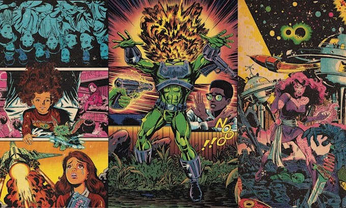 create authentic retro comic illustration