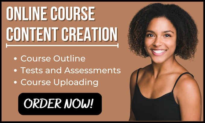 create an engaging online course content, course outline, course development