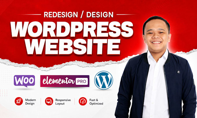 design or redesign wordpress website with elementor pro