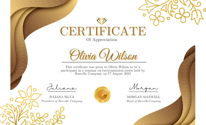 design certification stamp, web badge, award logo, 3d seal or golden labe
