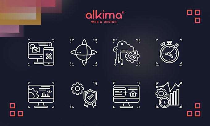 design a custom icon set for your website or online shop
