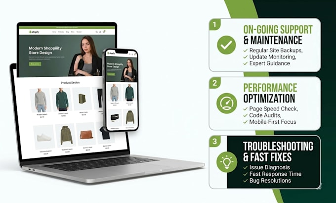 design a modern shopify website or drop shipping store