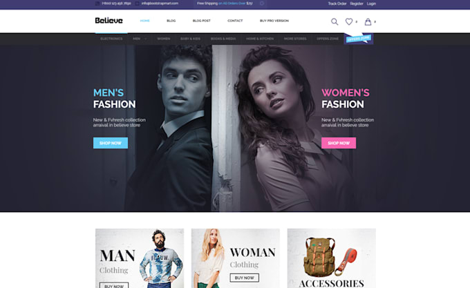 create stunning business wordpress website or blog design