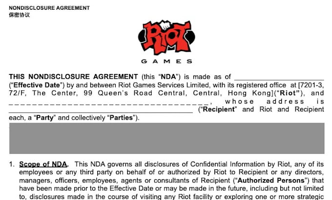 do nnn agreement for you in china