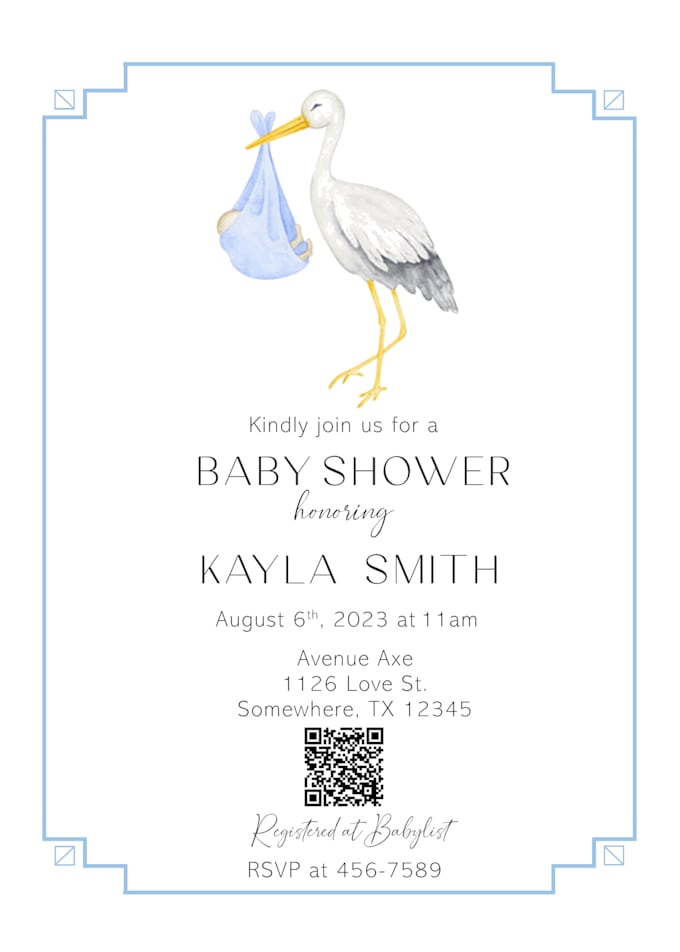 design baby shower, bridal shower, wedding literatures, event invitations, etc