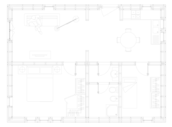 do architectural 2d drawings, floor plans