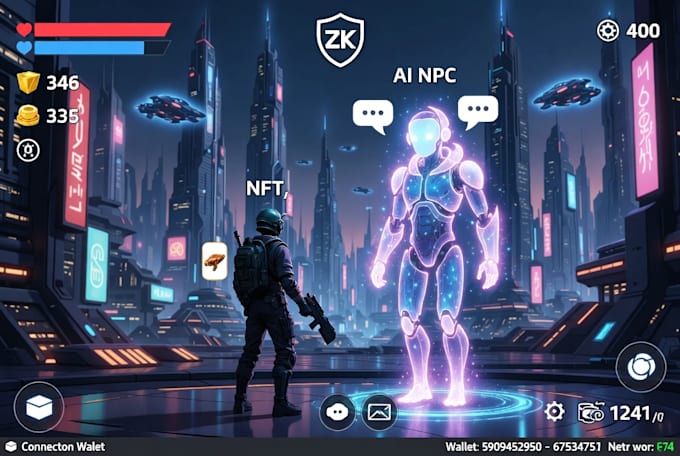 build ai agent web3 game with zk, blockchain, rwa