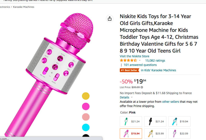 Kids Toys for 3-14 Year Old Girls and Boys Gifts; Karaoke Microphone  Machine for Kids Toddler Toys Age 4-12; Christmas Birthday Valentine Gifts  for 5