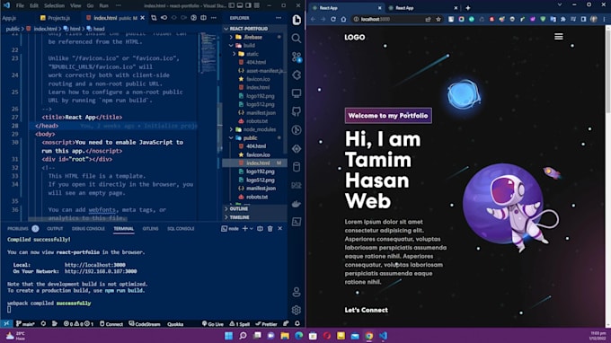 be your personal frontend web developer to build pixel perfect design