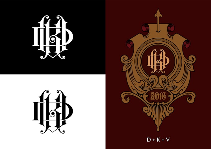 design initial monogram logo design lettermark