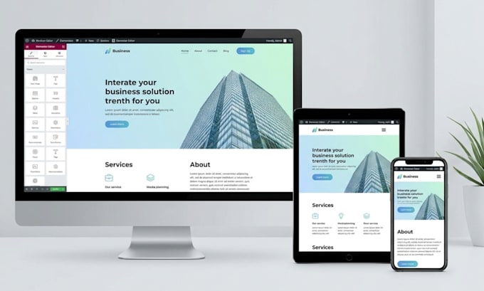 design and develop a modern responsive wordpress website for your business