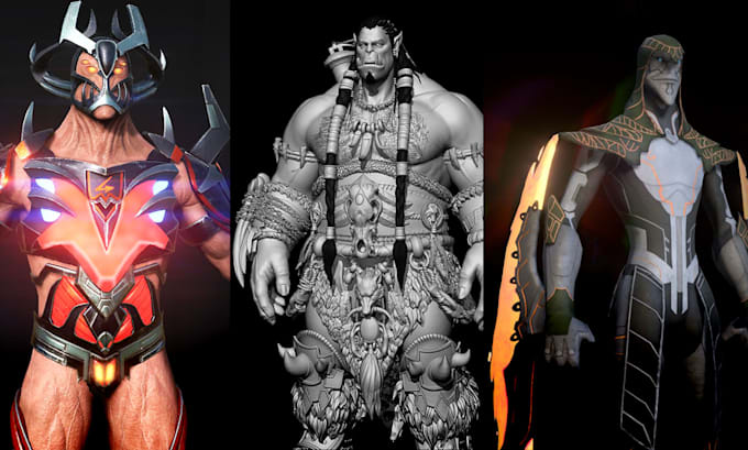 do 3d character for games, animation, films whatever need
