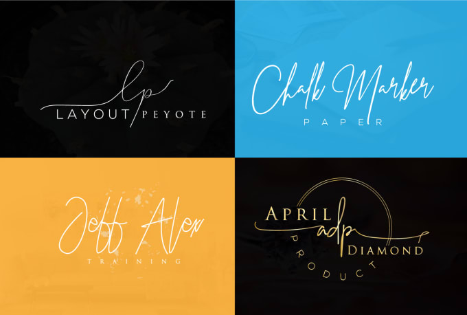 design hand drawn signature custom logo