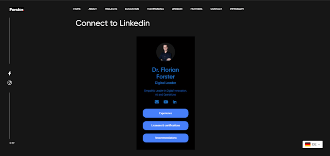 create a personal portfolio and resume wordpress and wix websites