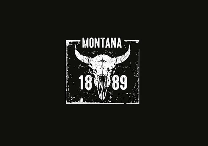 do professional bad montana logo design with vector file
