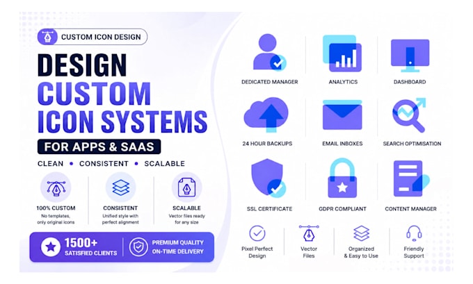 design custom app icon sets for saas and web applications