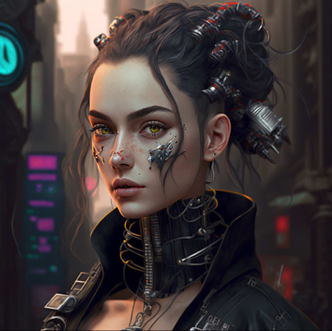 Create a cyberpunk artwork for you by Artescape599 | Fiverr