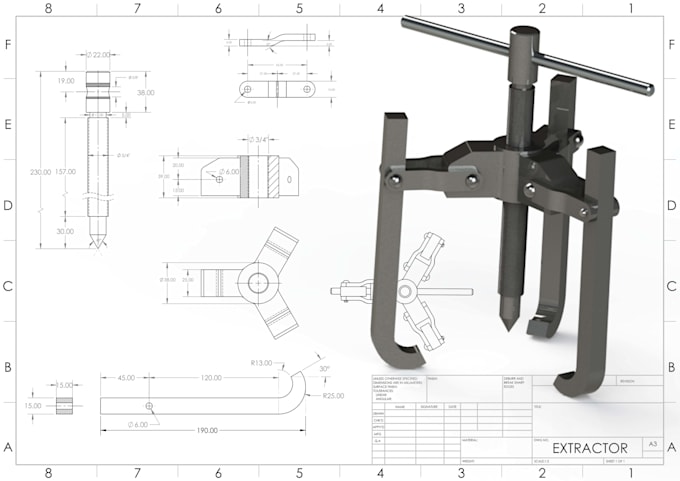 Do 3d cad design and technical drawing on solidworks by Mostafa6687 ...