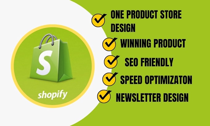 create one product shopify store or dropshipping store