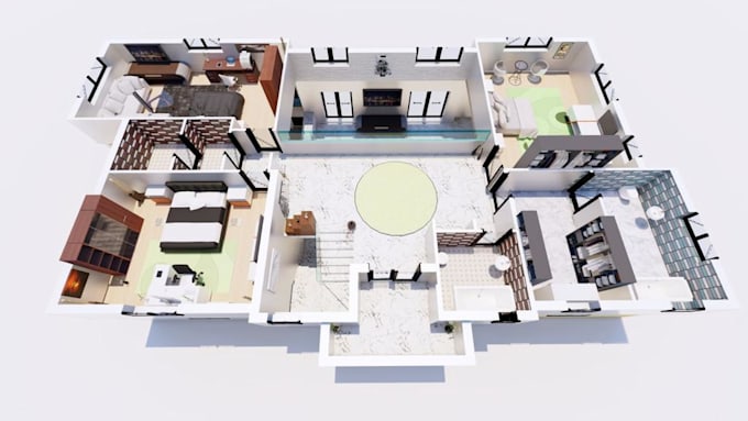 Do modern render and draw 2d plans by Archizack | Fiverr