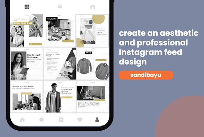 create an instagram feed design for any need