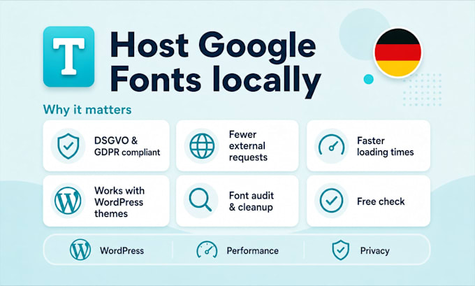 host google fonts local on wordpress to be dsgvo gdpr secure