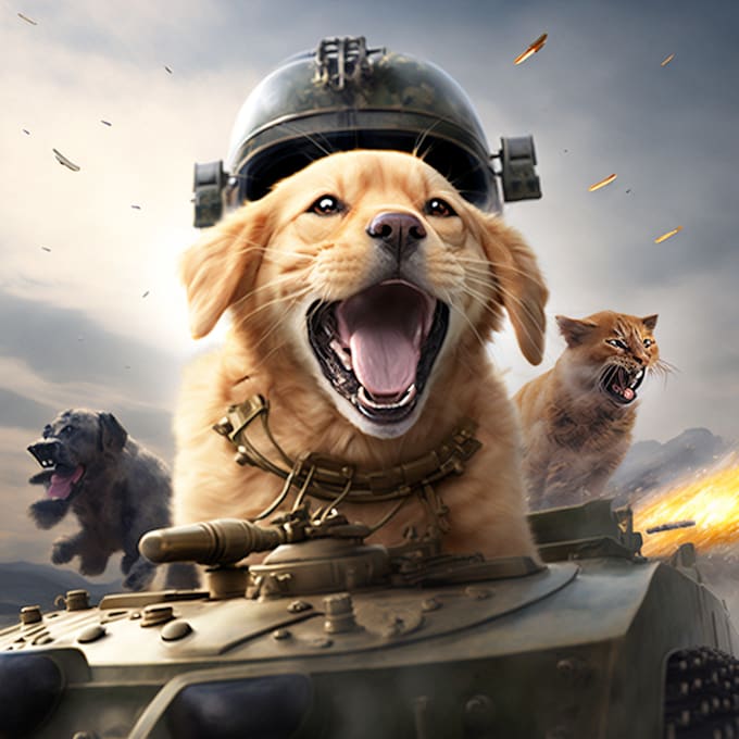 create a custom cartoon of your animal doing something ridiculous