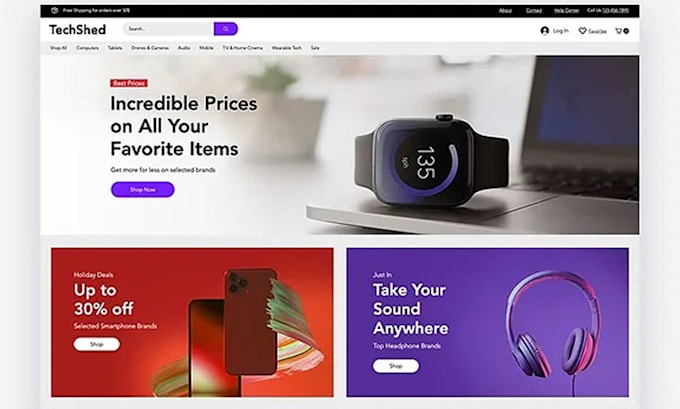 design redesign wix website, fix error edit wix website