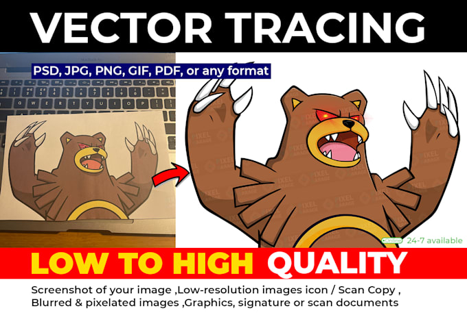 redesign image to vector file