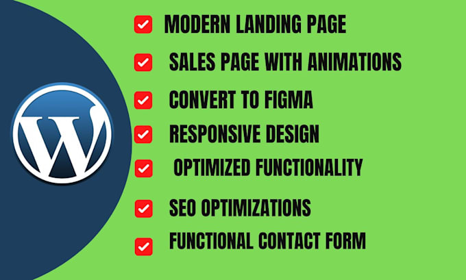 design modern wordpress landing or squeeze page using elementor pro