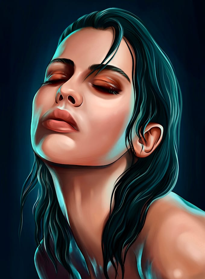draw a cartoon stylized portrait and fan art