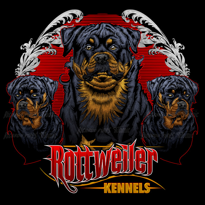 dog rottweiler logo design in high resolution