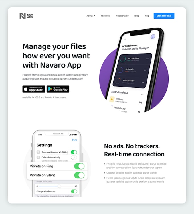 create a perfect design landing page website