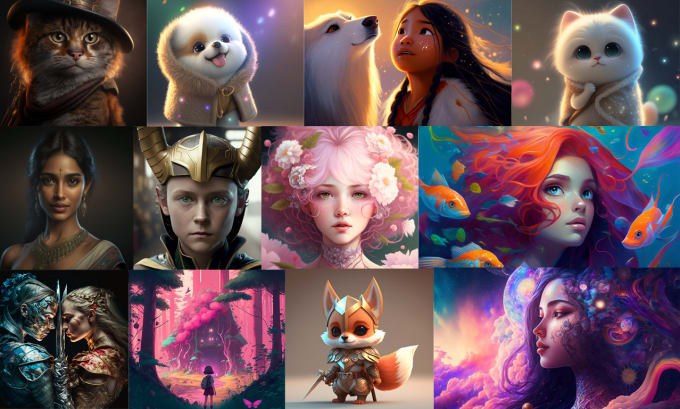 create unique ai generated characters and ai art using midjourney ai